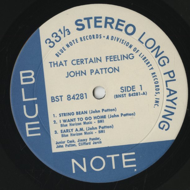 John Patton / ジョン・パットン / That Certain Feeling (BST 84281)
