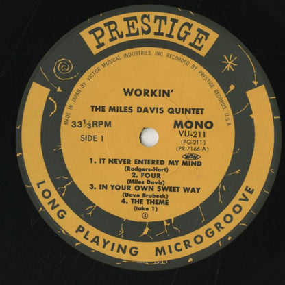 Miles Davis / マイルス・デイヴィス / Workin' (VIJ211)