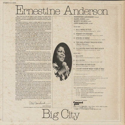 Ernestine Anderson / アーネスティン・アンダーソン / Big City (LCJ-2010)