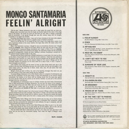 Mongo Santamaria - Feelin' Alright (SD 8252) 1970 US Atlantic｜中古LP