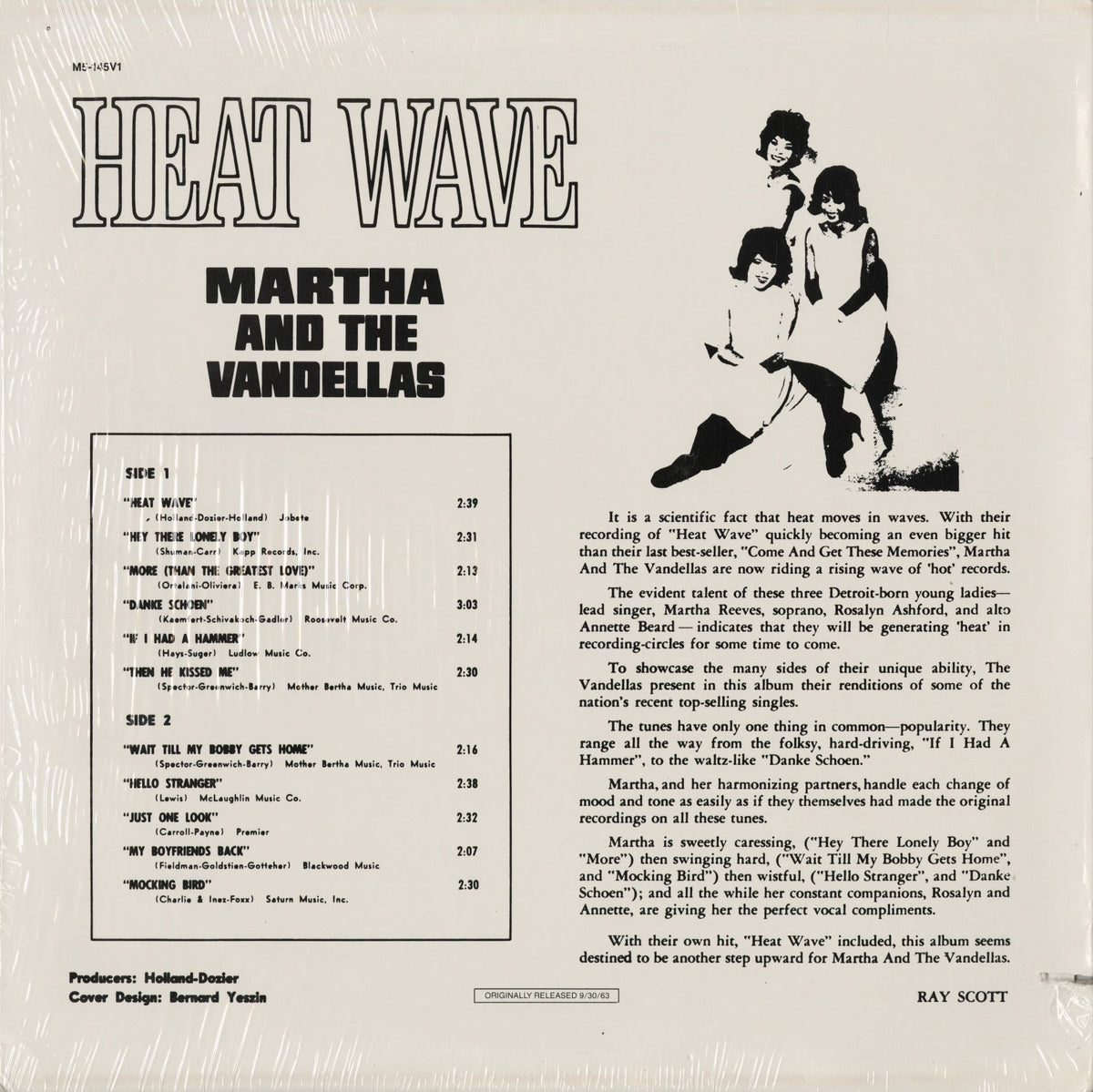 Martha & The Vandellas - Heat Wave (M5-145V1) 1981 US Motown｜中古LP