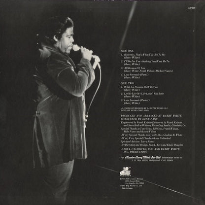 Barry White - Just Another Way To Say I Love You (GP369) 1975 JPN 20th Century Records｜中古LP