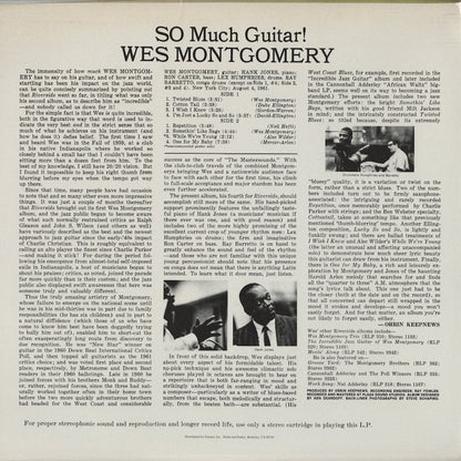 Wes Montgomery – So Much Guitar! (OJC 9382) LP 1988 US OJC - Riverside | 中古LP