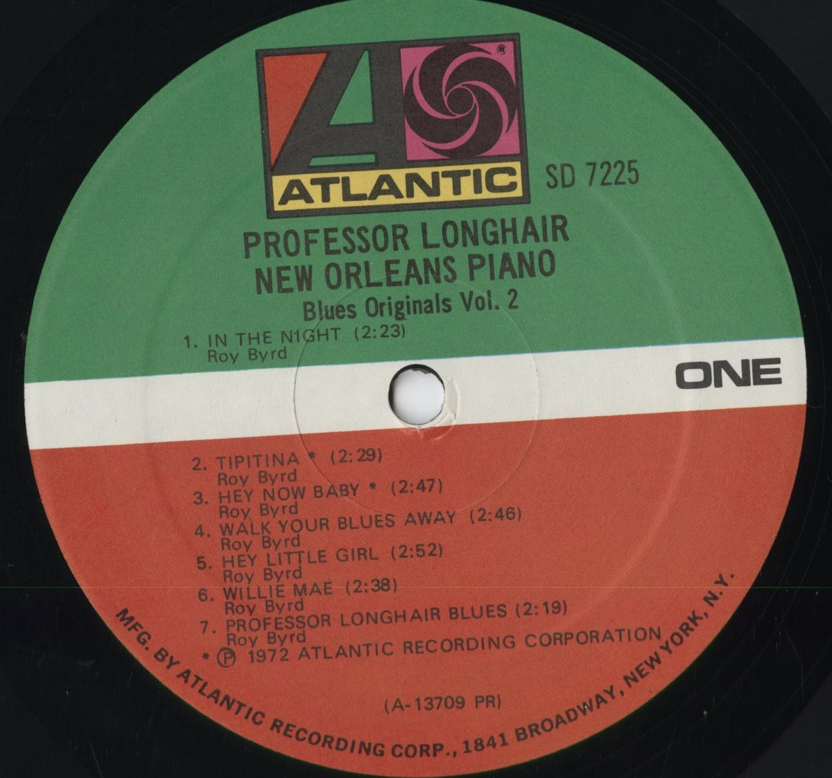 Professor Longhair - New Orleans Piano (SD 7225) 1972 US Atlantic｜中古LP