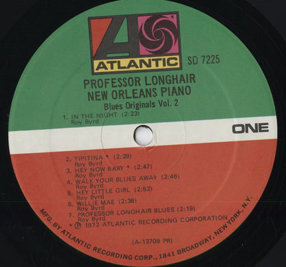 Professor Longhair - New Orleans Piano (SD 7225) 1972 US Atlantic｜中古LP