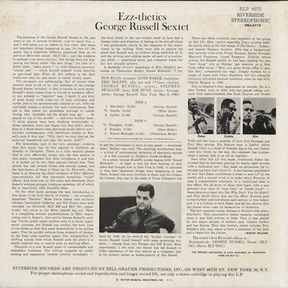 George Russell - Ezz-thetics (SMJ-9375) LP 1975 JPN Riverside｜中古LP