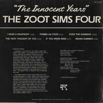 Zoot Sims - The Innocent Years (2310-872) LP 1982 US Pablo Records｜中古LP