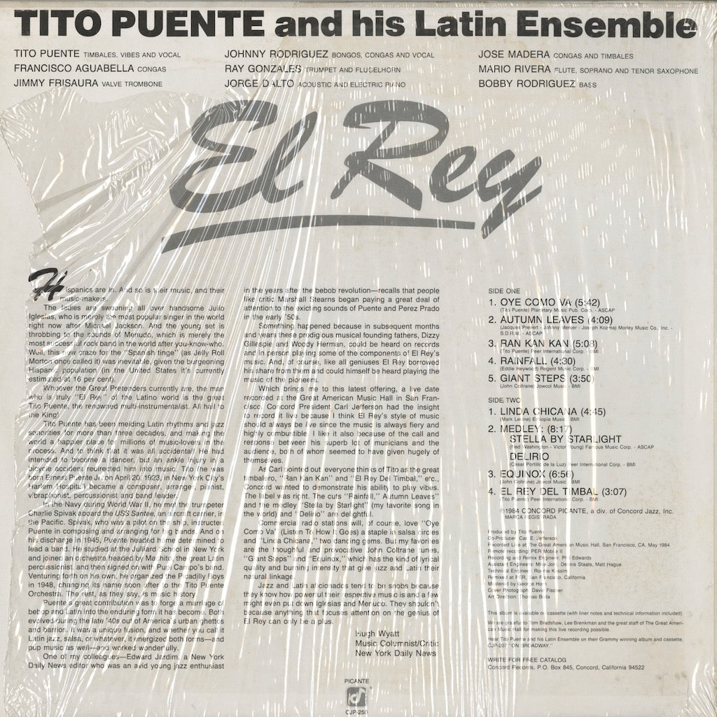 Tito Puente – El Rey (CJP 250) LP 1984 US Concord Picante | 中古LP