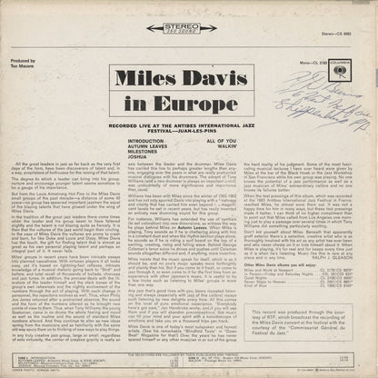 Miles Davis – In Europe (CS 8983) 1964 US Columbia | 中古LP