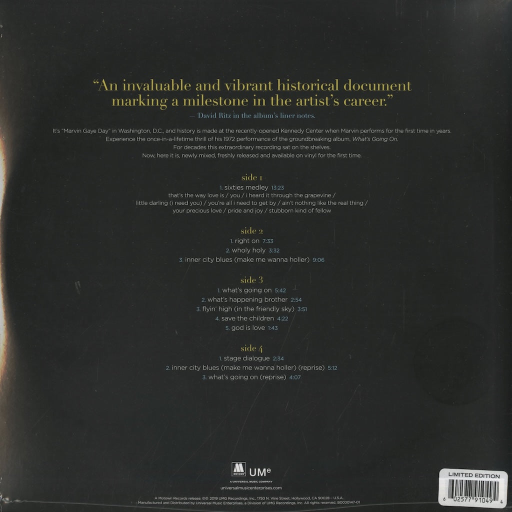 Marvin Gaye / マーヴィン・ゲイ / What's Going On Live -2LP (B0030147-01)