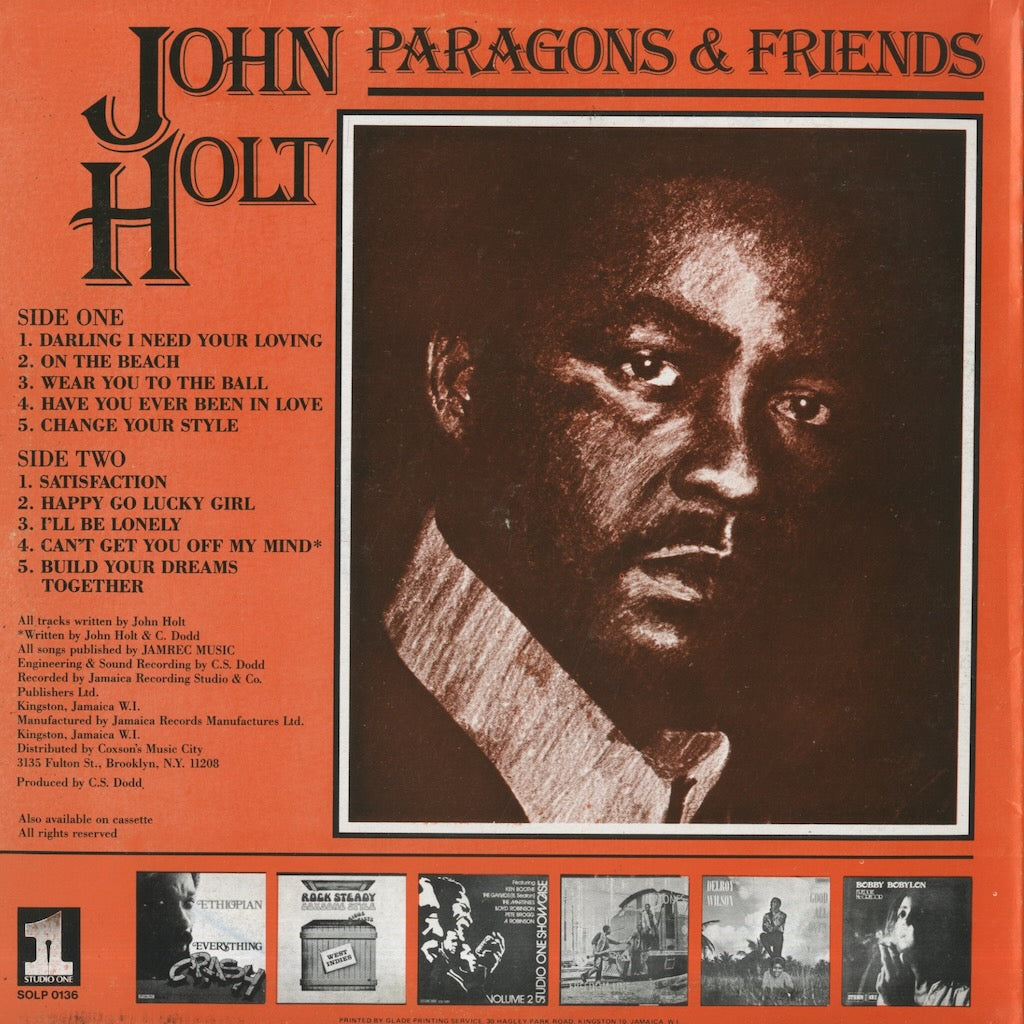 John Holt / ジョン・ホルト / Paragons & Friends (SOLP 0136)