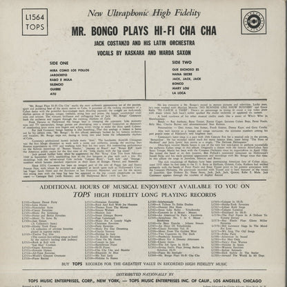 Jack Costanzo / ジャック・コスタンツォ / Mr. Bongo Plays In Hi-Fi Cha Cha Cha (L1564)
