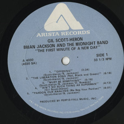 Gil Scott Heron / ギル・スコット・ヘロン　ブライアン・ジャクソン / The First Minute Of A New Day (A4030)