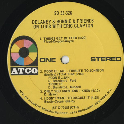 Delaney & Bonnie  / デラニー・アンド・ボニー / On Tour with Eric Clapton (SD 33-326)