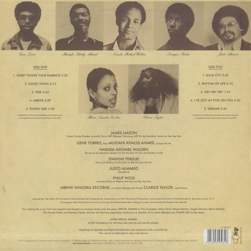 James Mason / ジェイムス・メイソン / Rhythm Of Life (LP SBCS3)