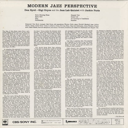 Donald Byrd / Gigi Gryce - Modern Jazz Perspective (SOPZ21) 1973 JPN CBS-Sony｜中古LP