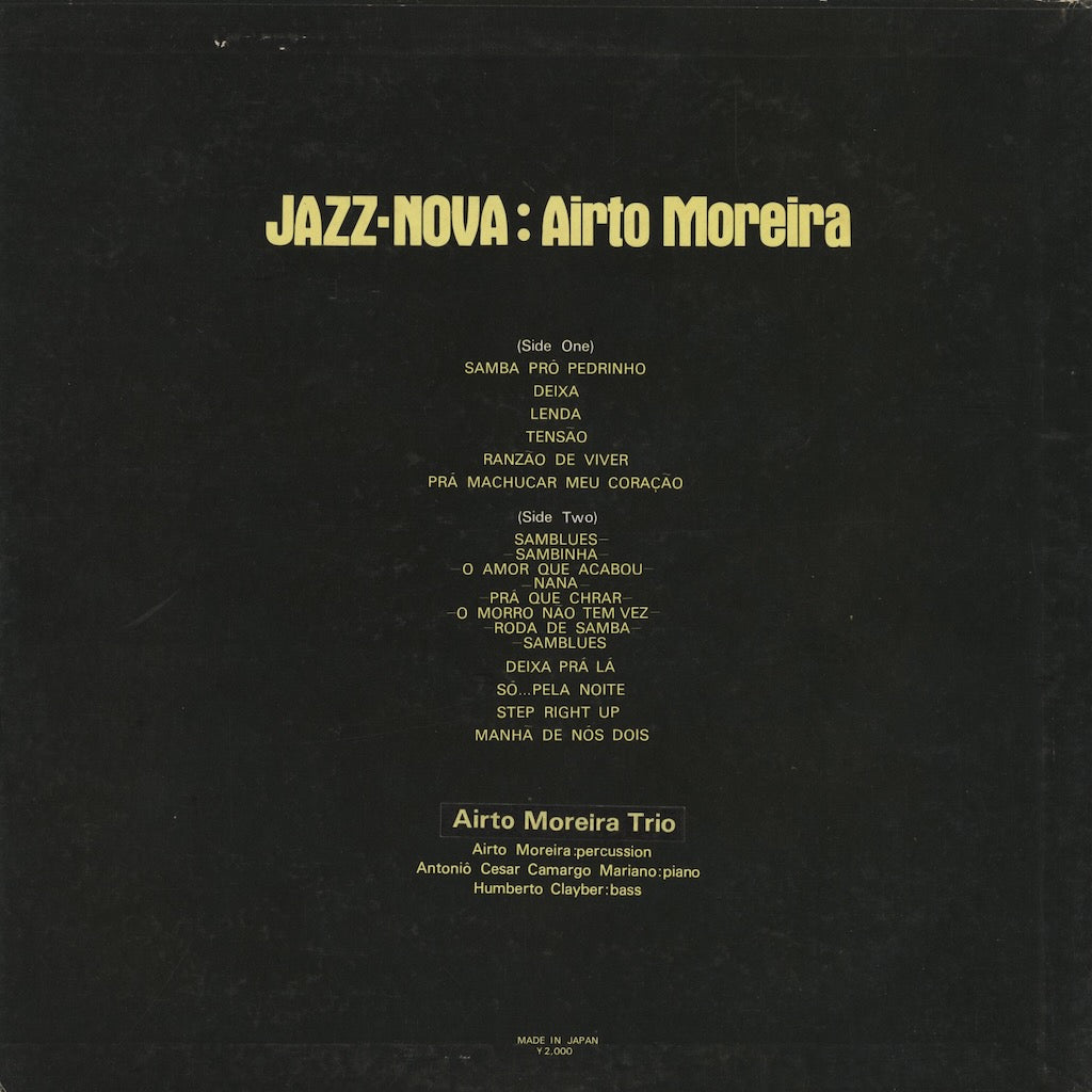 Airto Moreira Trio – Jazz-Nova: Airto Moreira (SR 3163) LP 1973 JPN Seven Seas / Fermata｜中古LP
