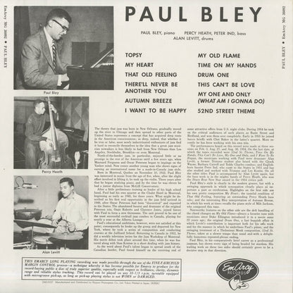 Paul Bley / ポール・ブレイ / Paul Bley (1955) (DMJ-5027)