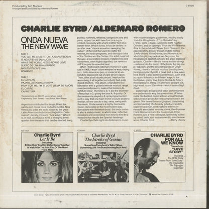 Charlie Byrd - Aldemaro Romero / チャーリー・バード　アルデマロ・ロメロ / Onda Nueva (C31025)