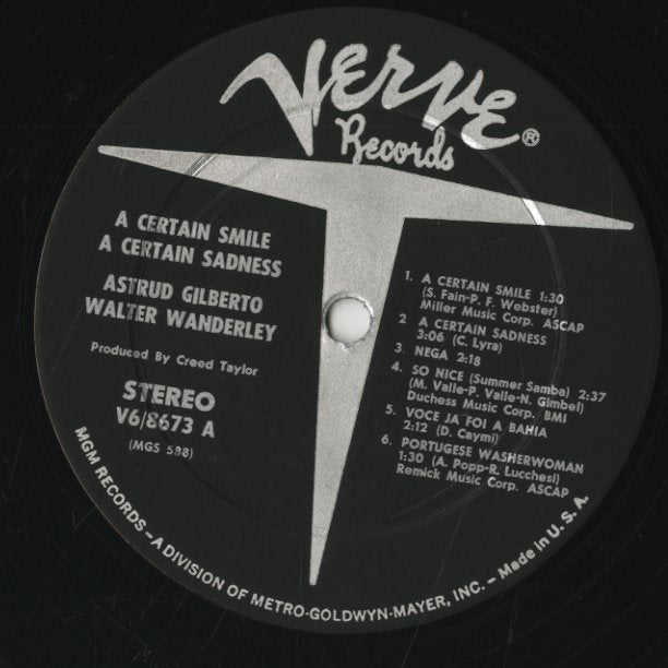 Astrud Gilberto - Walter Wanderley / アストラッド・ジルベルト　ワルター・ワンダレイ / A Certain Smile A Certain Sadness (V6-8673)