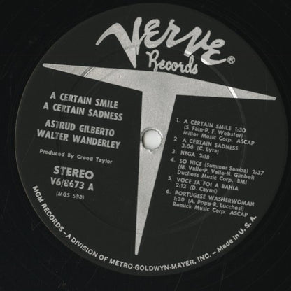 Astrud Gilberto - Walter Wanderley / アストラッド・ジルベルト　ワルター・ワンダレイ / A Certain Smile A Certain Sadness (V6-8673)