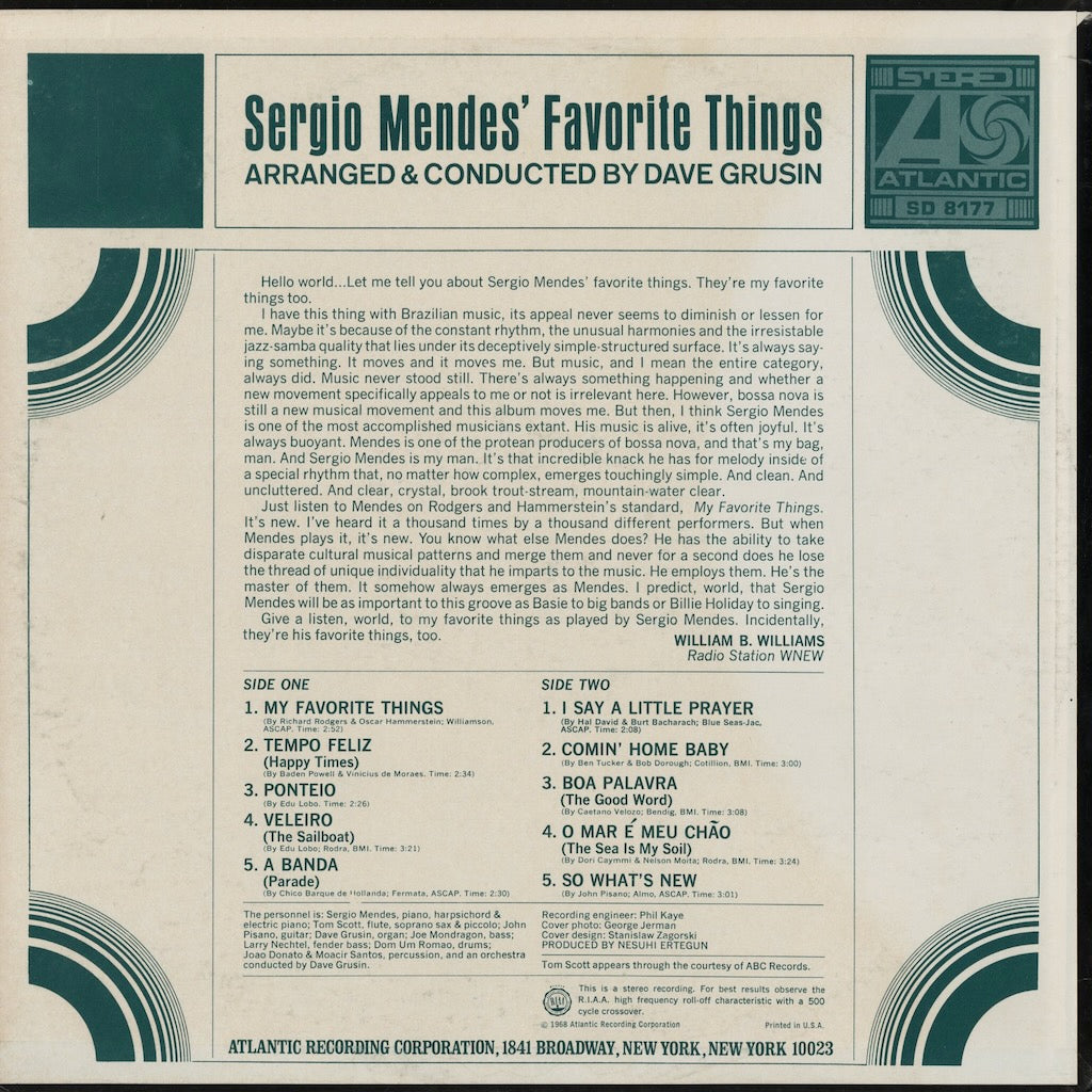 Sergio Mendes / セルジオ・メンデス / Sergio Mendes' Favorite Things (SD8177)