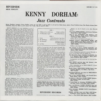 Kenny Dorham - Jazz Contrasts (OJC-028) LP 1982 US Riverside/OJC｜中古LP back
