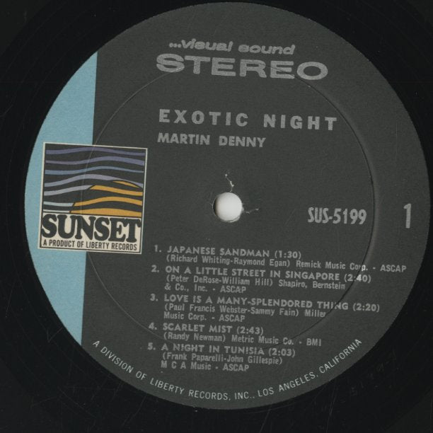 Martin Denny / マーチン・デニー / Exotic Night (SUS-5199)