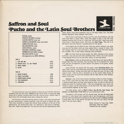 Pucho & The Latin Soul Brothers / プーチョ＆ラテン・ソウル・ブラザーズ / Saffron And Soul (PR 7502) US Reissue