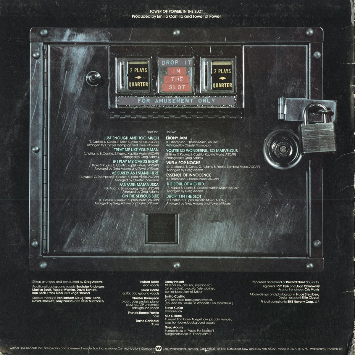 Tower Of Power - In The Slot (BS 2880) 1975 US Warner Bros.｜中古LP
