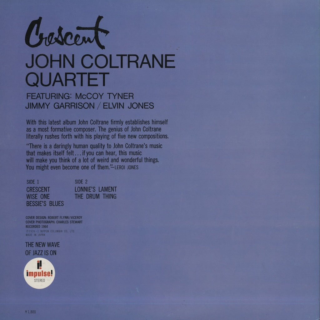 John Coltrane / ジョン・コルトレーン / Crescent (YS-8506AI)