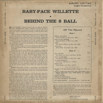 Baby Face Willette / ベイビーフェイス・ウィレット / Behind The 8 Ball (LPS-749)