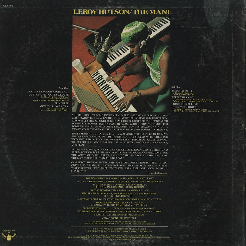 Leroy Hutson / リロイ・ハトソン / The Man! (CRS 8020)