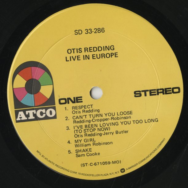 Otis Redding / オーティス・レディング / Live In Europe (SD33-286)
