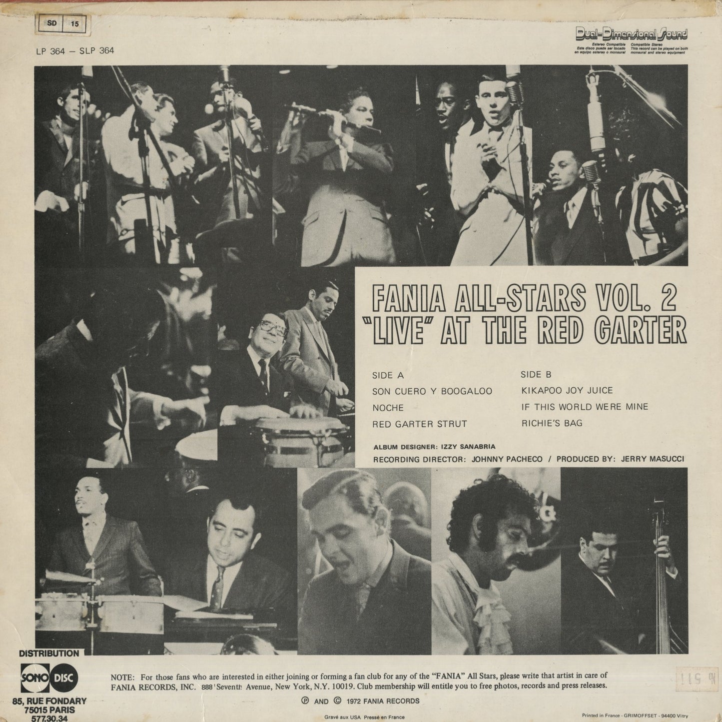 Fania All Stars / ファニア・オール・スターズ / Live At The Red Garter Vol.2 (SLP364)