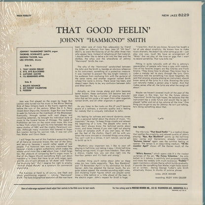 Johnny Hammond Smith / ジョニー・ハモンド・スミス / That Good Feelin' (NJLP 8229)