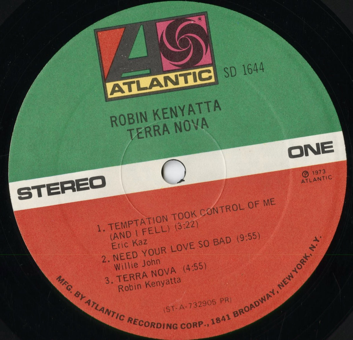 Robin Kenyatta - Terra Nova (SD1644) 1973 US Atlantic｜中古LP