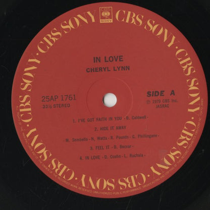 Cheryl Lynn / シェリル・リン / In Love (25AP 1761)
