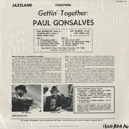 Paul Gonsalves / ポール・ゴンサルヴェス / Gettin' Together! (OJC203)