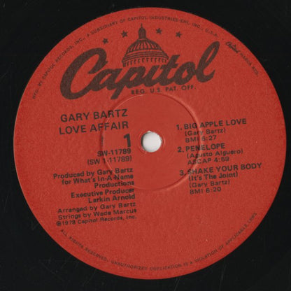 Gary Bartz / ゲイリー・バーツ / Love Affair (SW 11789)