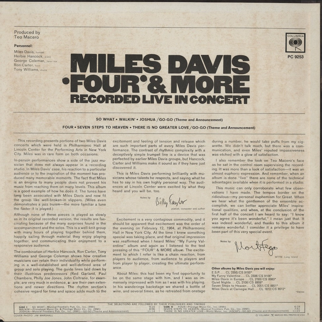 Miles Davis / マイルス・デイヴィス / 'Four' & More - Recorded Live In Concert (PC9253)
