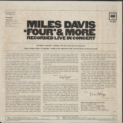 Miles Davis / マイルス・デイヴィス / 'Four' & More - Recorded Live In Concert (PC9253)