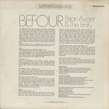 Brian Auger - Befour (LSP4372) 1970 US RCA｜中古LP