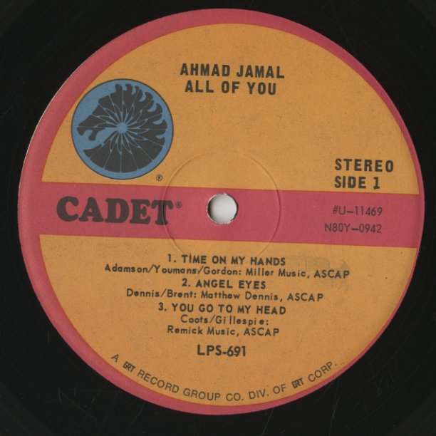 Ahmad Jamal / アーマッド・ジャマル / All Of You (CA691)