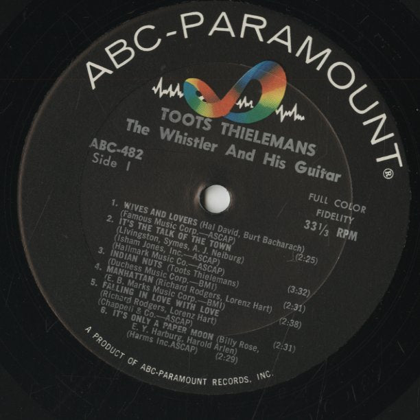 Toots Thielemans - The Whistler & His Guitar (ABC-482) LP 1964 US ABC-Paramount｜中古LP