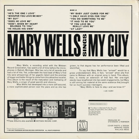Mary Wells - Sings My Guy (M5-167V1) 1981 US Motown｜中古LP