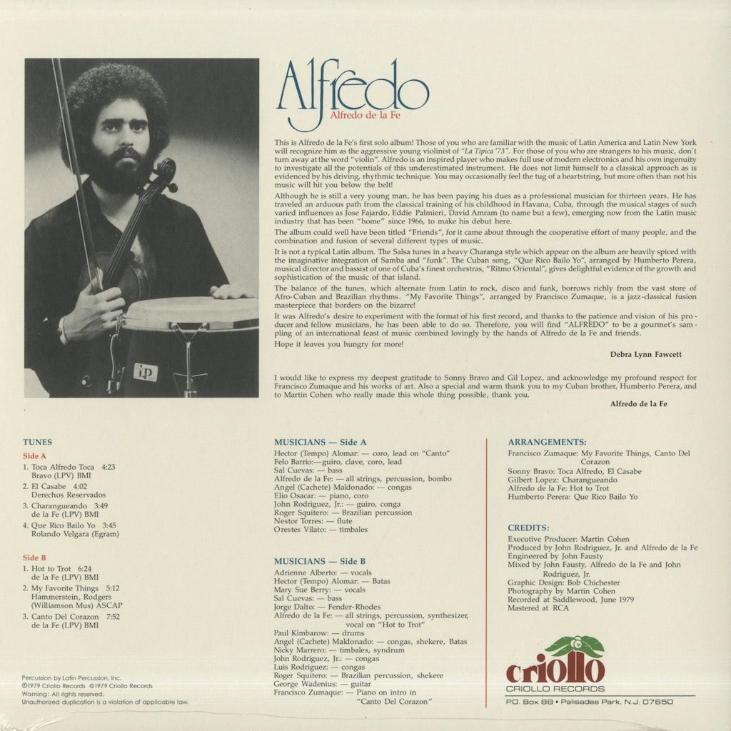 Alfredo De la Fe / アルフレド・デ・ラ・フェ / Alfredo (MRBLP310)