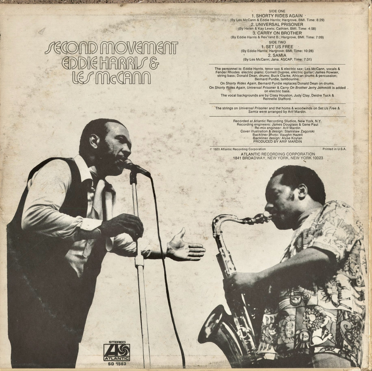 Eddie Harris & Les McCann - Second Movement (SD 1583) 1978 US Atlantic｜中古LP