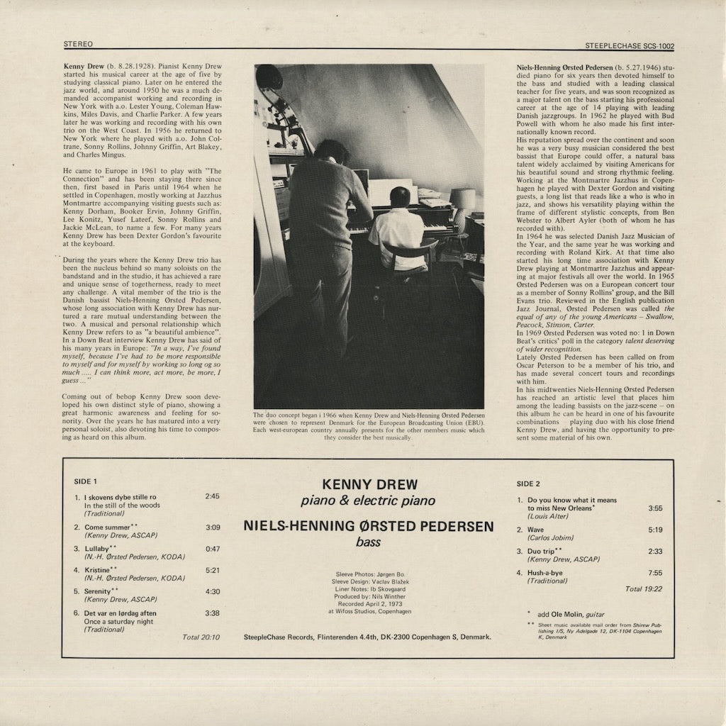Kenny Drew - Niels-Henning Orsted Pedersen / Duo (SCS-1002)