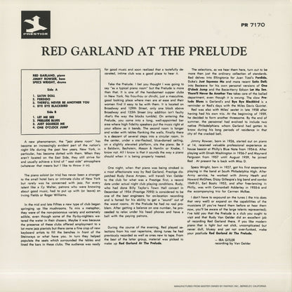 Red Garland / レッド・ガーランド / Red Garland At The Prelude (PR7170)